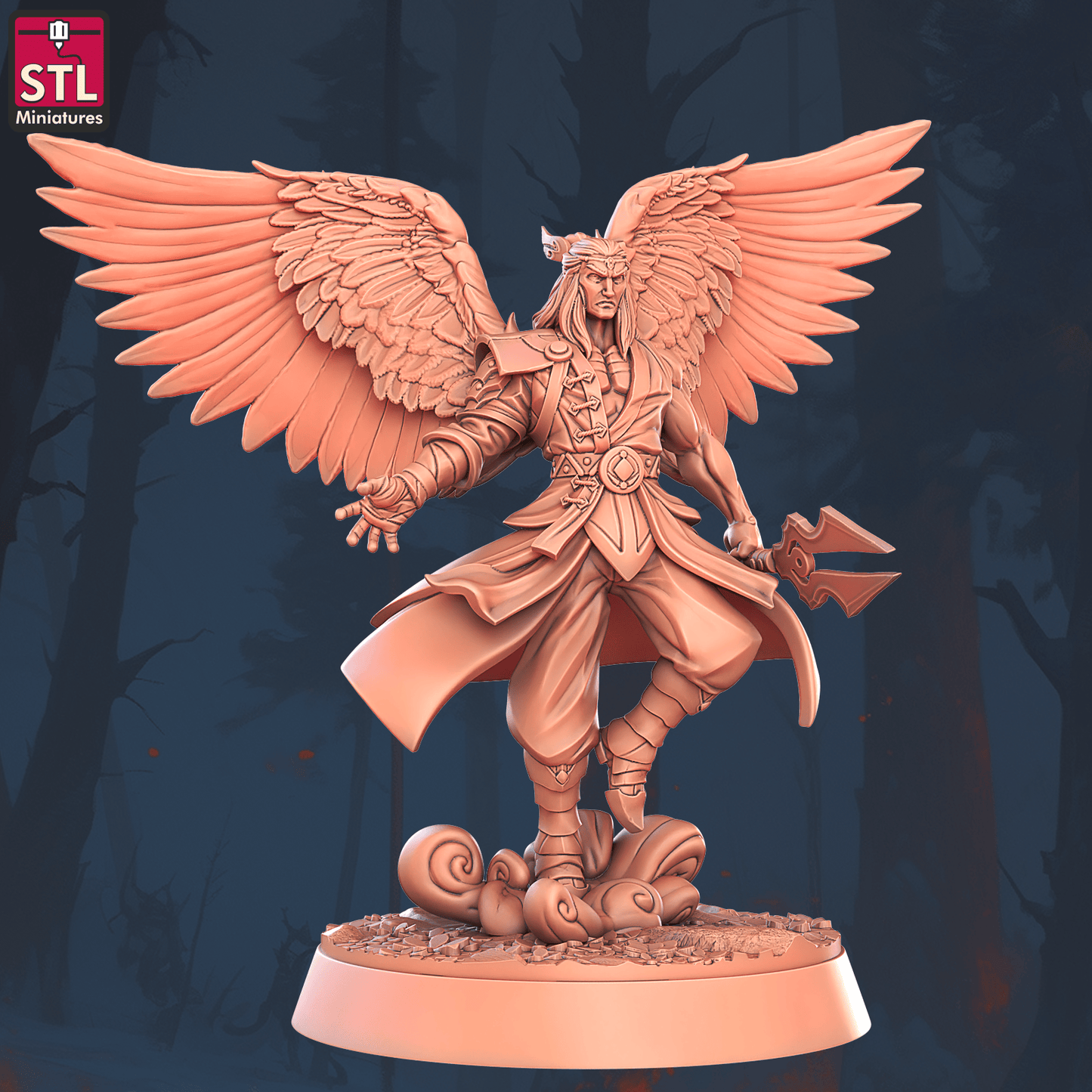 3D Printed STL Miniatures Floating Islands Characters 28 - 32mm War Gaming D&D - 3D Printing Boss 