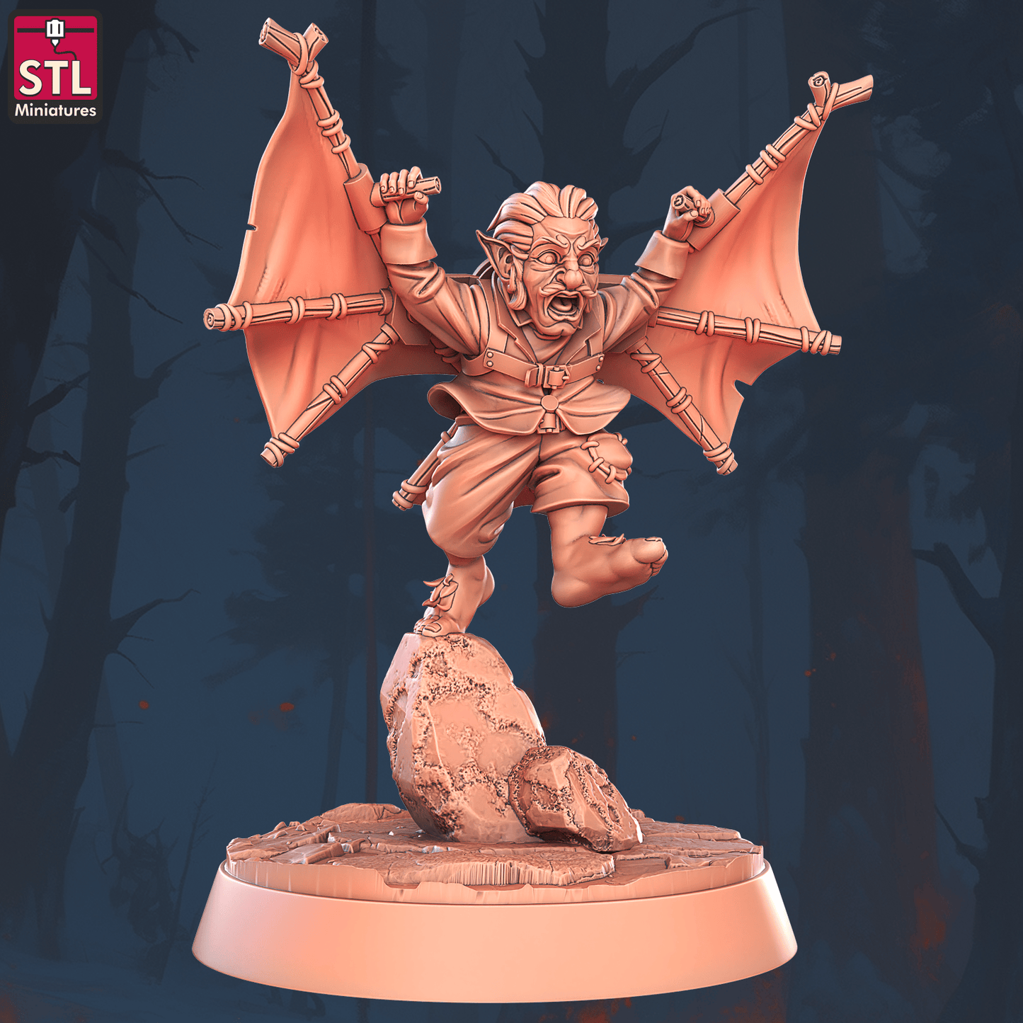 3D Printed STL Miniatures Floating Islands Characters 28 - 32mm War Gaming D&D - 3D Printing Boss 
