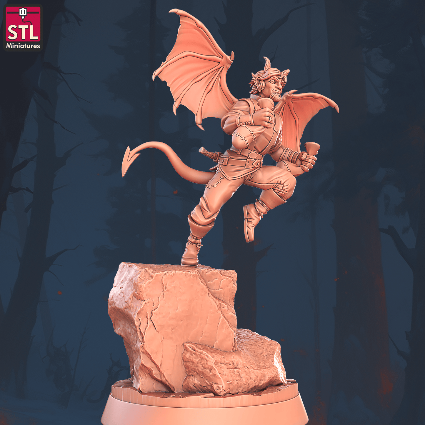 3D Printed STL Miniatures Floating Islands Characters 28 - 32mm War Gaming D&D - 3D Printing Boss 