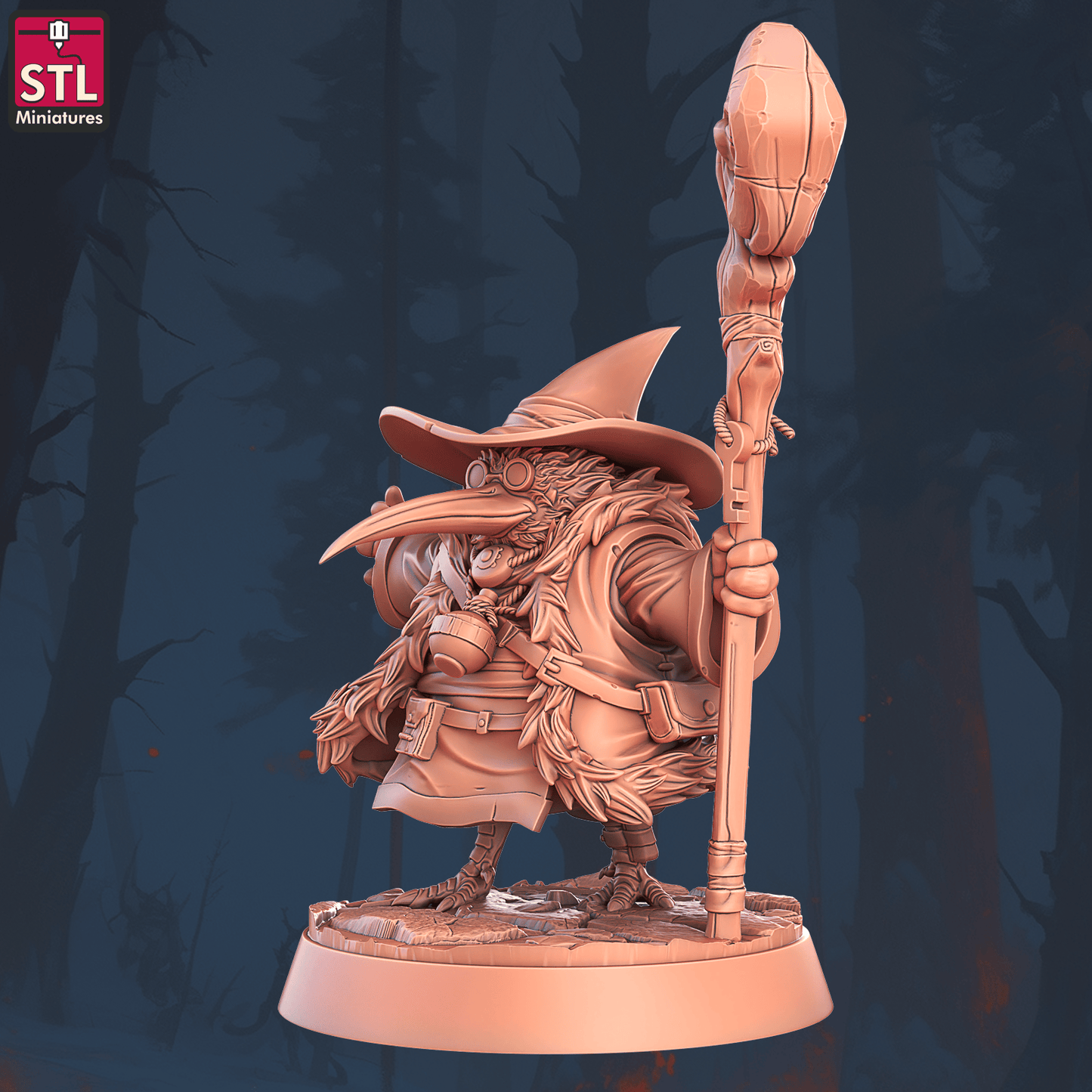 3D Printed STL Miniatures Floating Islands Characters 28 - 32mm War Gaming D&D - 3D Printing Boss 