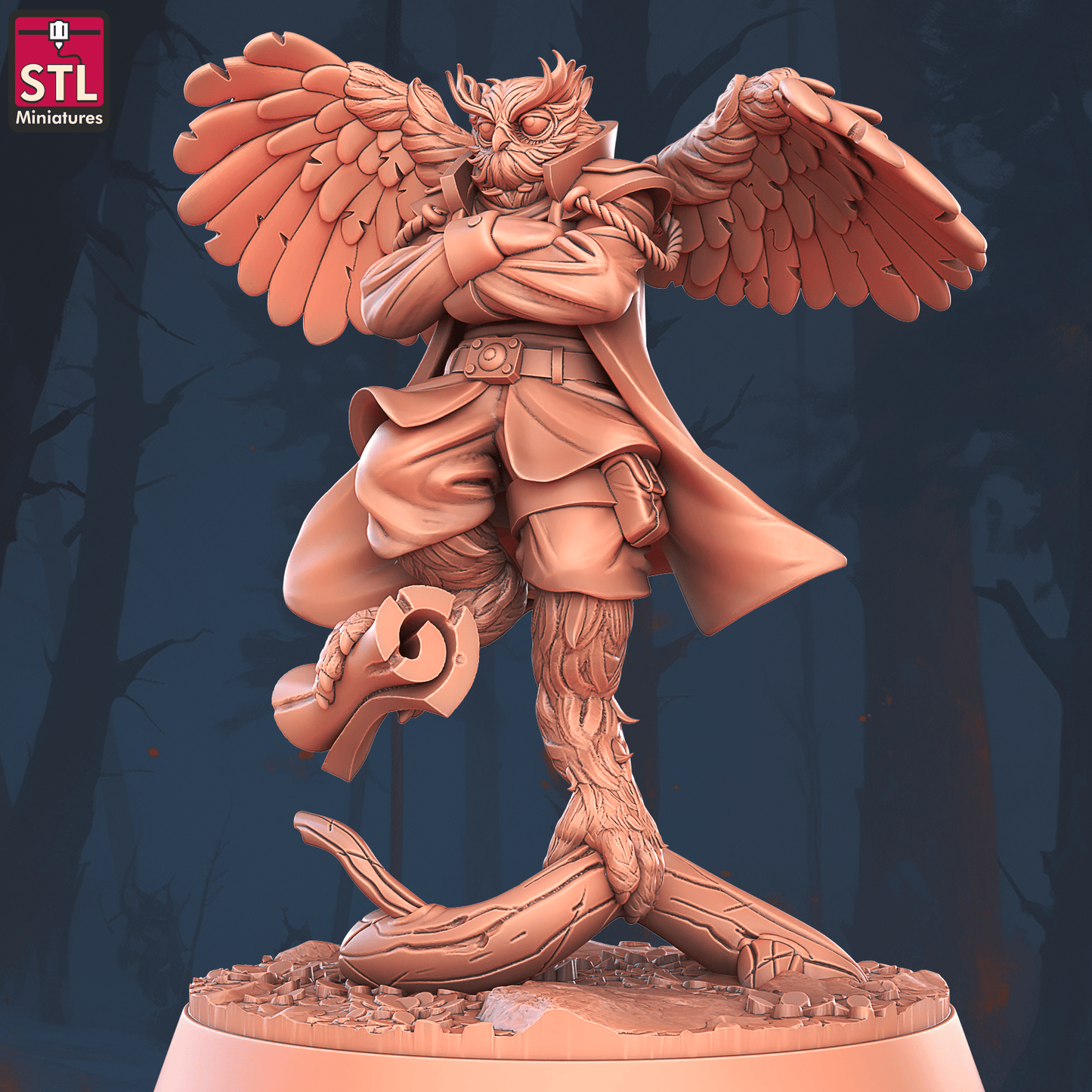 3D Printed STL Miniatures Floating Islands Characters 28 - 32mm War Gaming D&D - 3D Printing Boss 