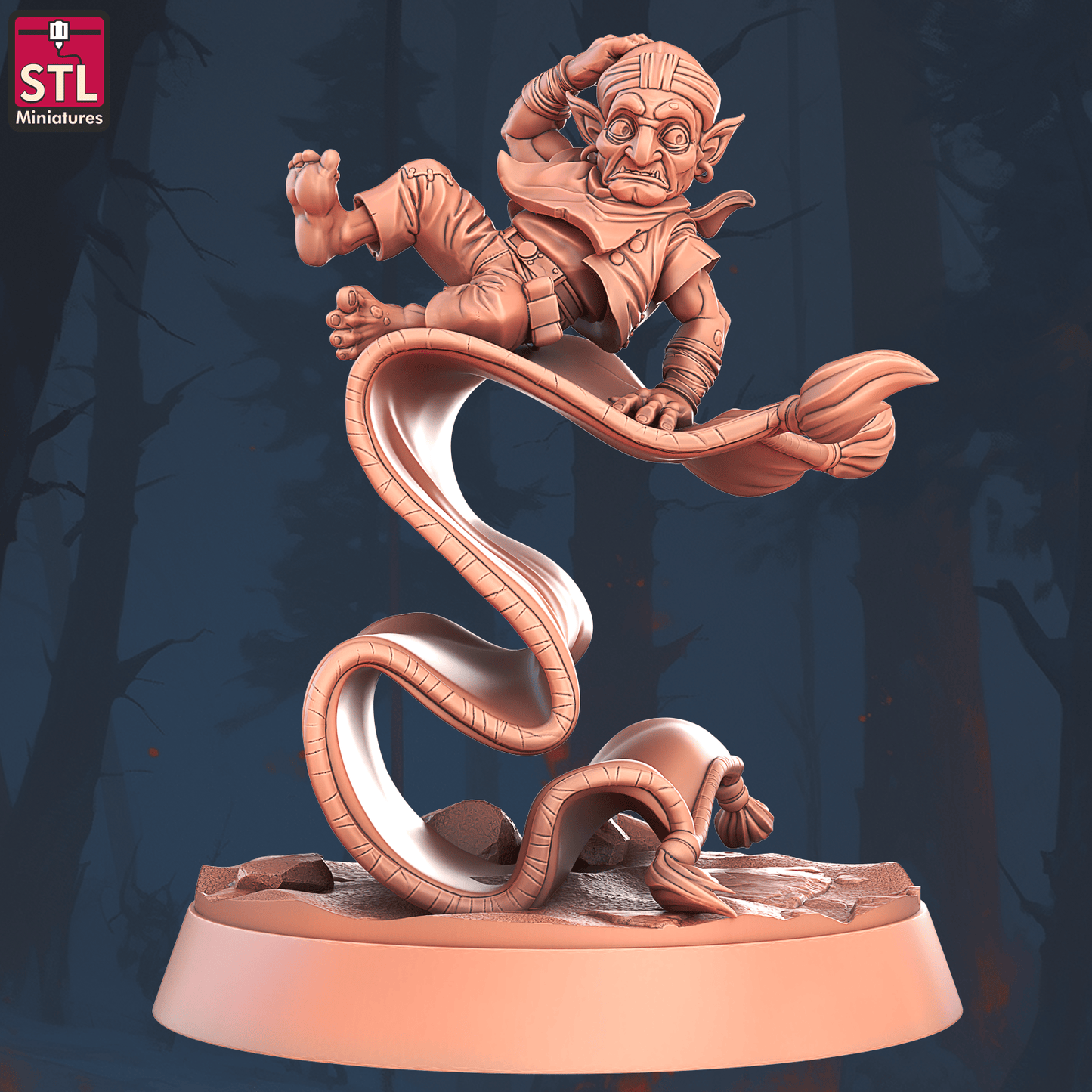 3D Printed STL Miniatures Flying Carpet Vendor Set 28 - 32mm War Gaming D&D - 3D Printing Boss 