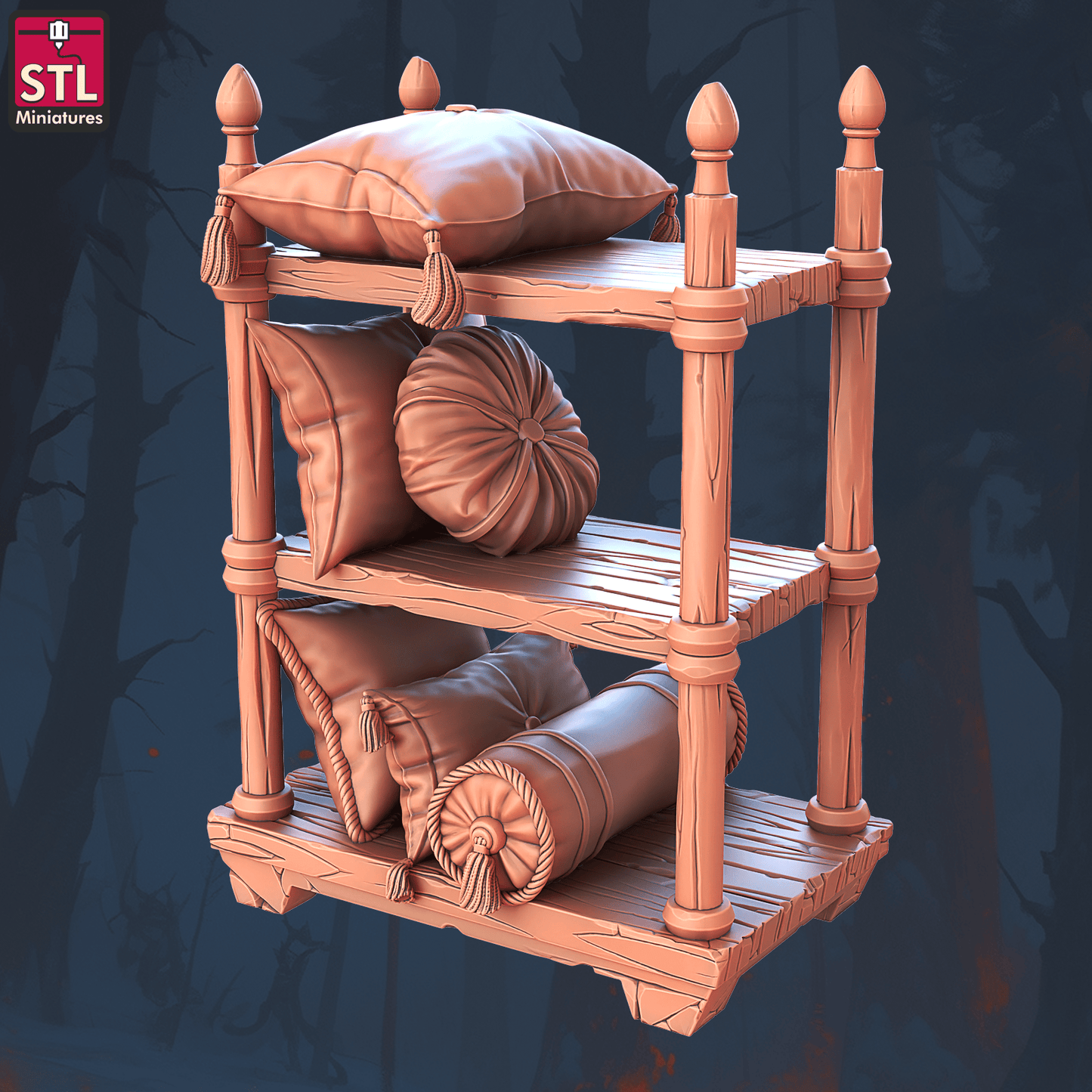3D Printed STL Miniatures Flying Carpet Vendor Set 28 - 32mm War Gaming D&D - 3D Printing Boss 