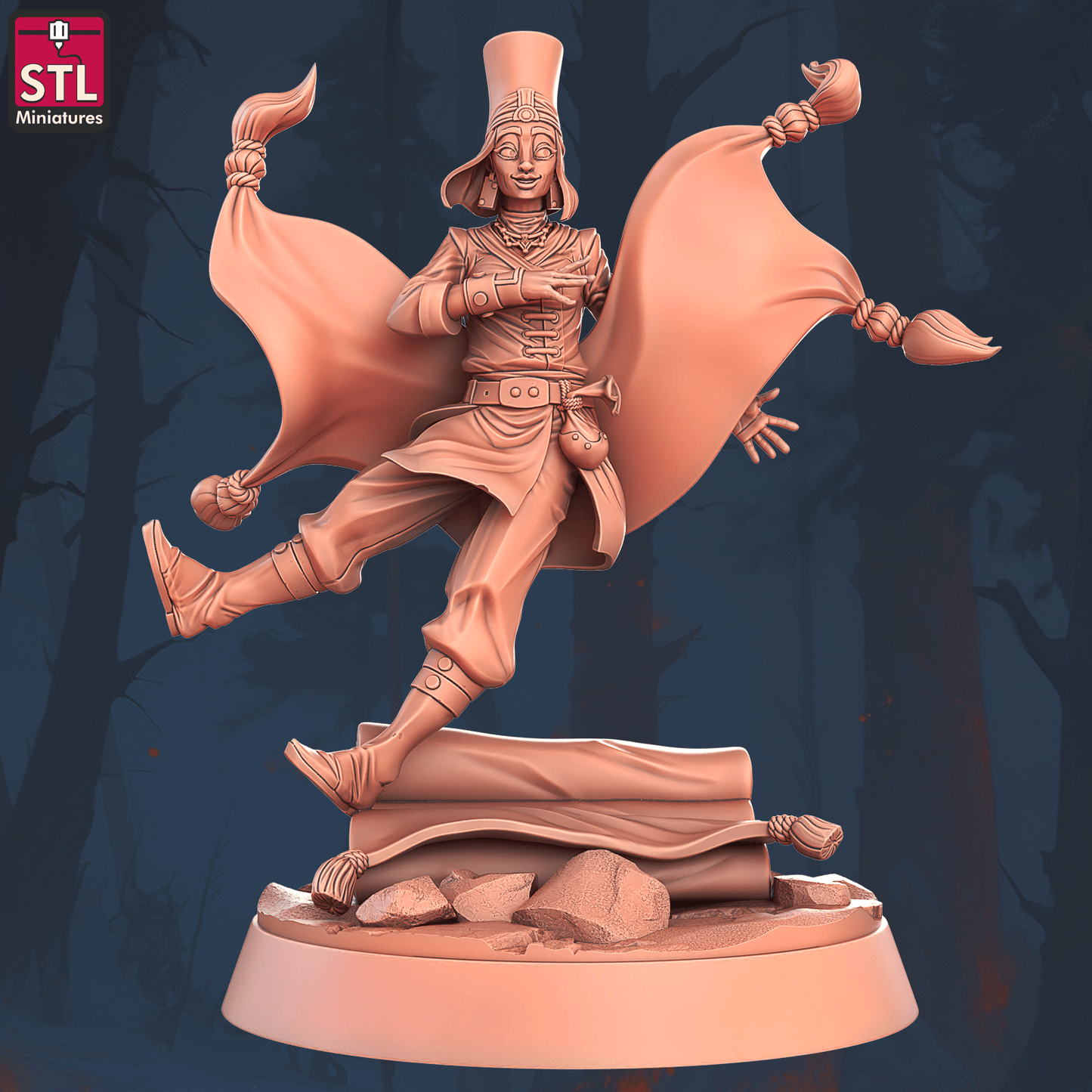 3D Printed STL Miniatures Flying Carpet Vendor Set 28 - 32mm War Gaming D&D - 3D Printing Boss 