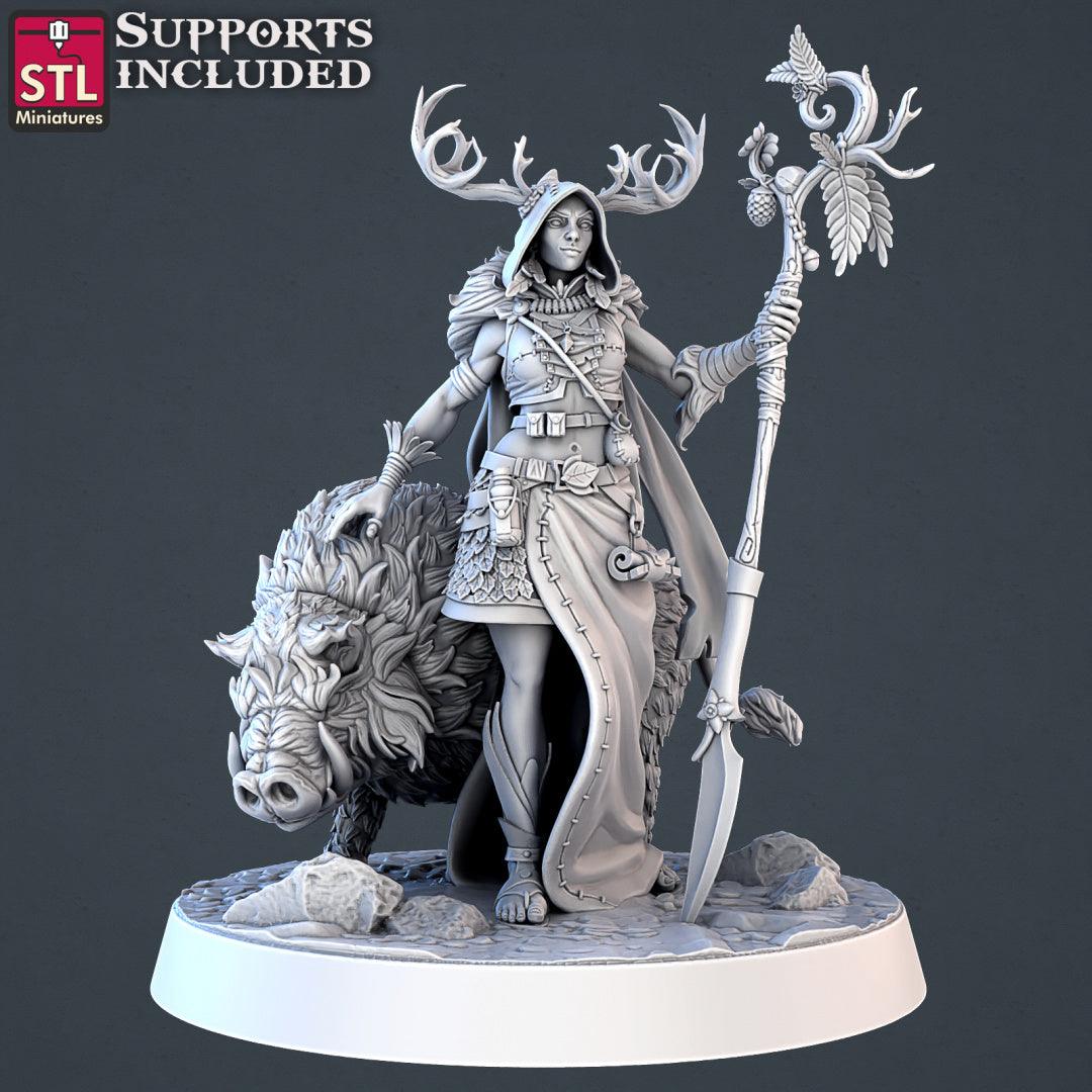 3D Printed STL Miniatures Forest Protectors Set 28 - 32mm War Gaming D&D - 3D Printing Boss 