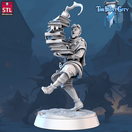 3D Printed STL Miniatures Frost City Apprentice Ver. 2 | 28 - 32mm War Gaming D&D - 3D Printing Boss 