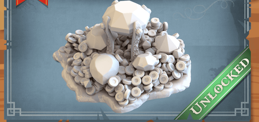 3D Printed STL Miniatures Gem Treasures 28 - 32mm War Gaming D&D - 3D Printing Boss 