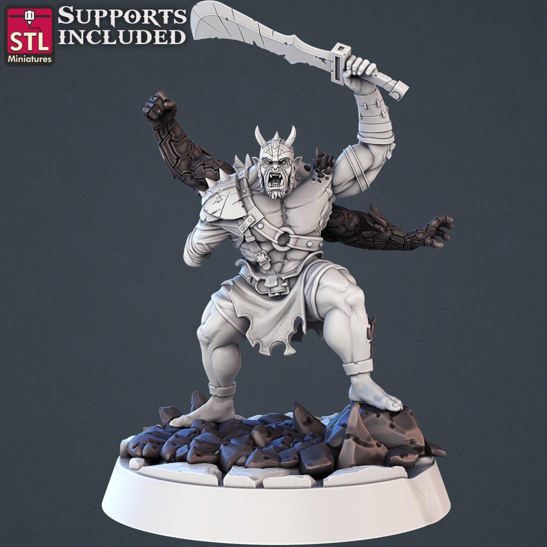 3D Printed STL Miniatures Genasi Set 28 - 32mm War Gaming D&D - 3D Printing Boss 