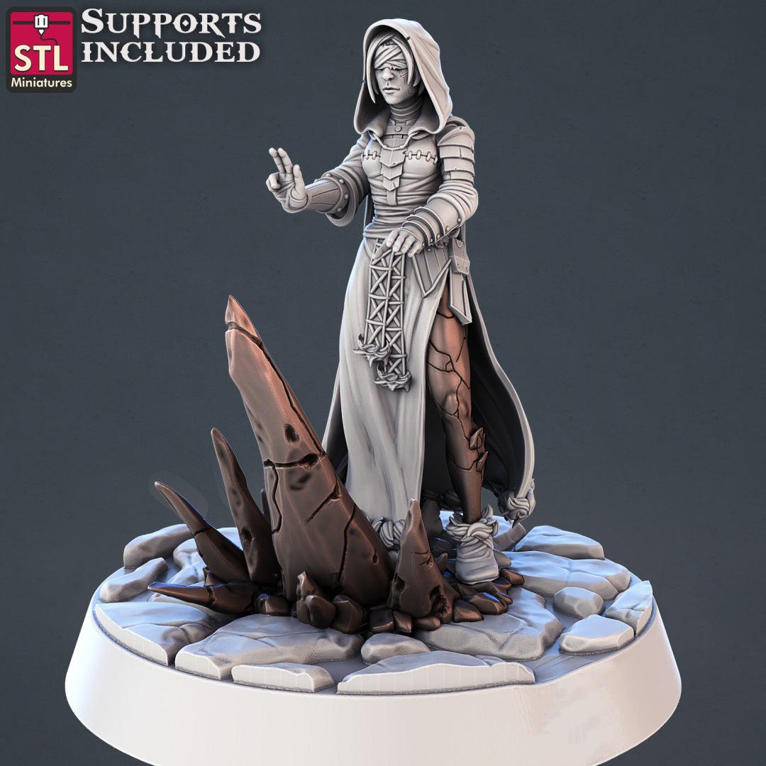 3D Printed STL Miniatures Genasi Set 28 - 32mm War Gaming D&D - 3D Printing Boss 