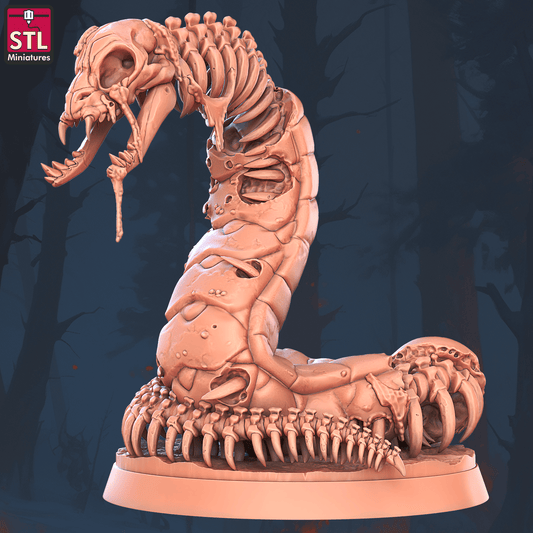 3D Printed STL Miniatures Ghoul Snake Set 28 - 32mm War Gaming D&D - 3D Printing Boss 