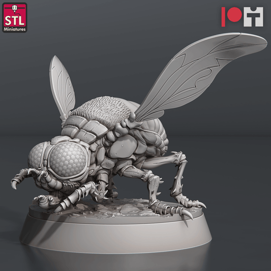 3D Printed STL Miniatures Giant Flies Set 28 - 32mm War Gaming D&D - 3D Printing Boss 
