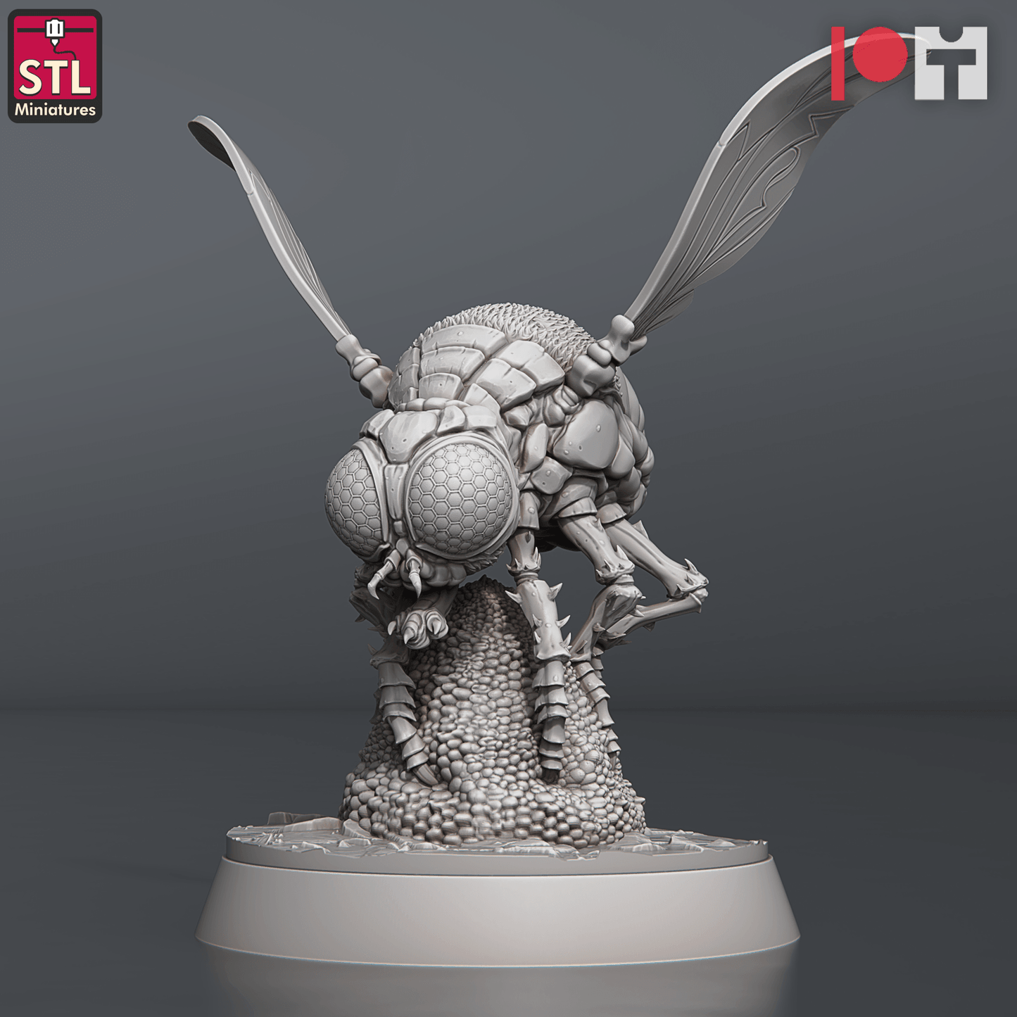 3D Printed STL Miniatures Giant Flies Set 28 - 32mm War Gaming D&D - 3D Printing Boss 