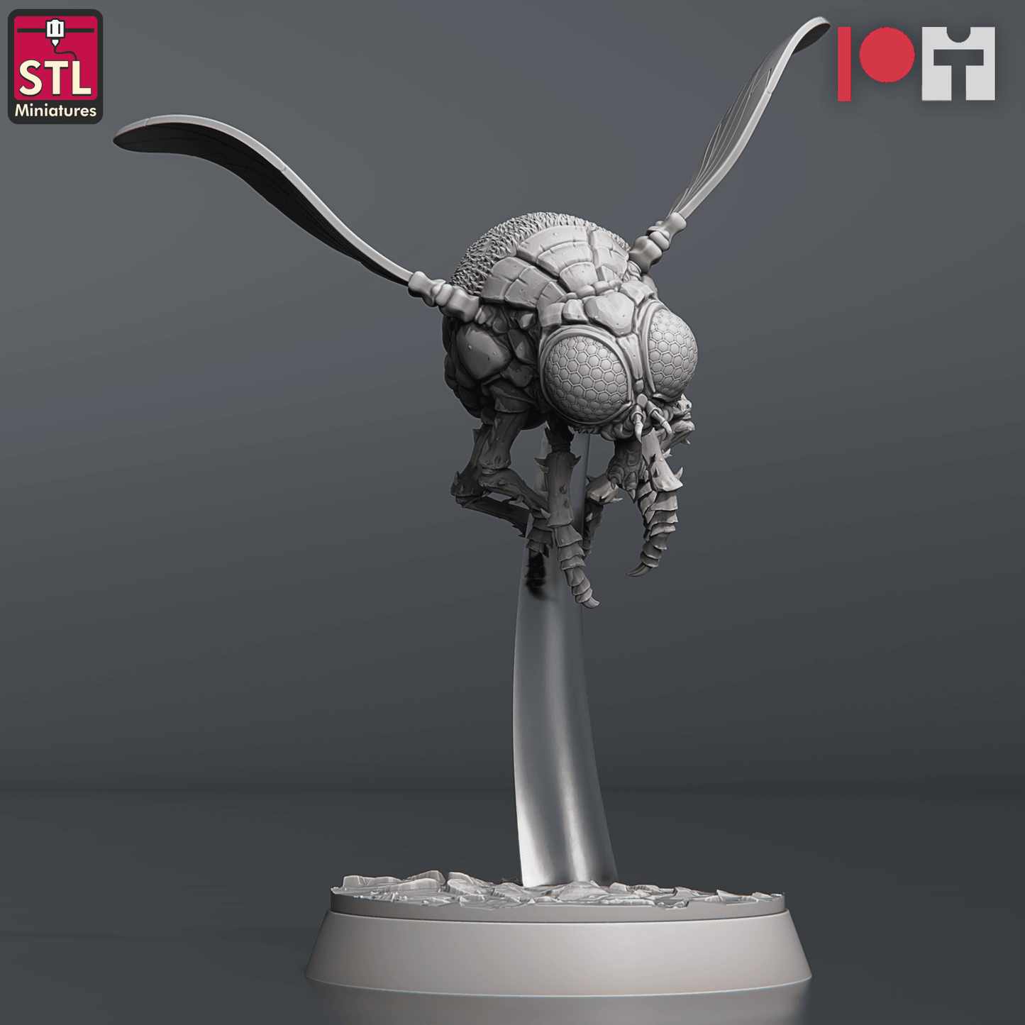3D Printed STL Miniatures Giant Flies Set 28 - 32mm War Gaming D&D - 3D Printing Boss 
