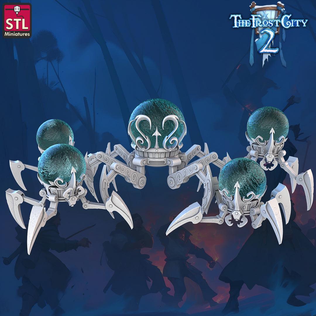 3D Printed STL Miniatures Glass Spiders The Frost City 2 28 - 32mm War Gaming D&D - 3D Printing Boss 
