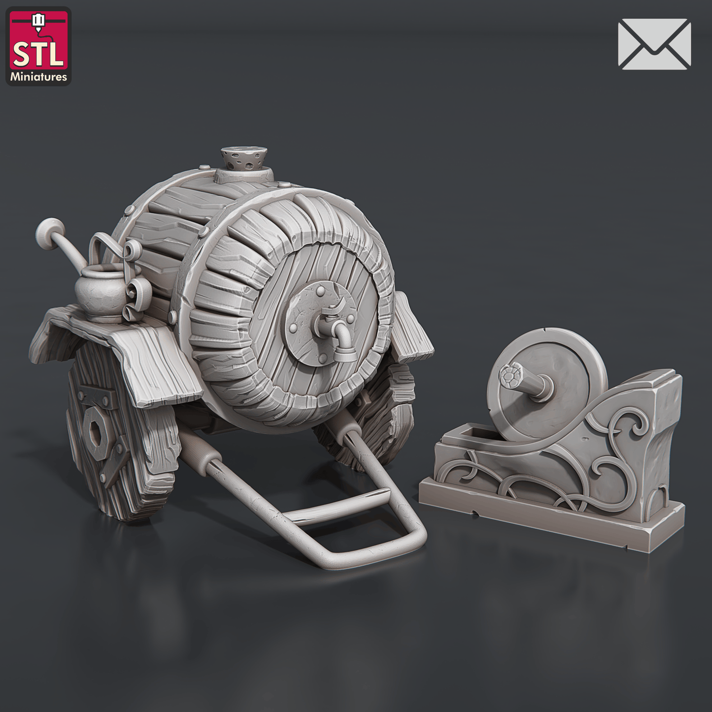 3D Printed STL Miniatures Herbalist Set 28 - 32mm War Gaming D&D - 3D Printing Boss 