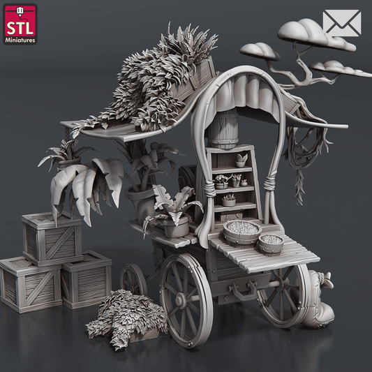 3D Printed STL Miniatures Herbalist Set 28 - 32mm War Gaming D&D - 3D Printing Boss 