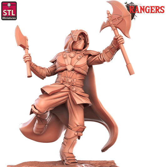 3D Printed STL Miniatures Human Male Ranger A Rangers 28 - 32mm War Gaming D&D - 3D Printing Boss 