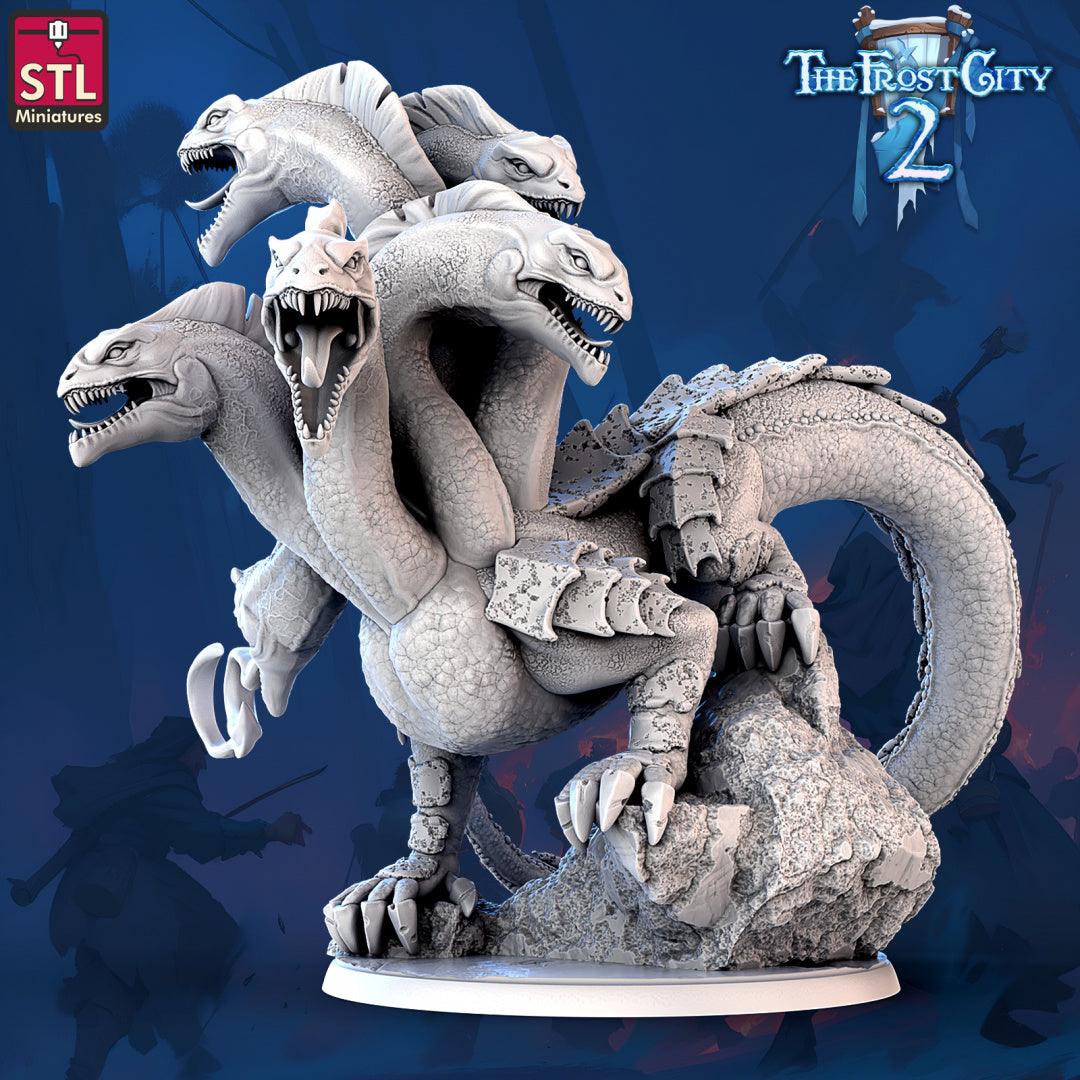3D Printed STL Miniatures Hydra The Frost City 2 28 - 32mm War Gaming D&D - 3D Printing Boss 