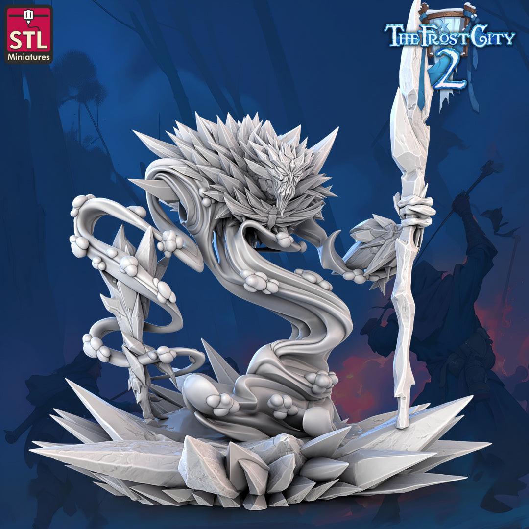 3D Printed STL Miniatures Ice Elementals 28 - 32mm War Gaming D&D - 3D Printing Boss 