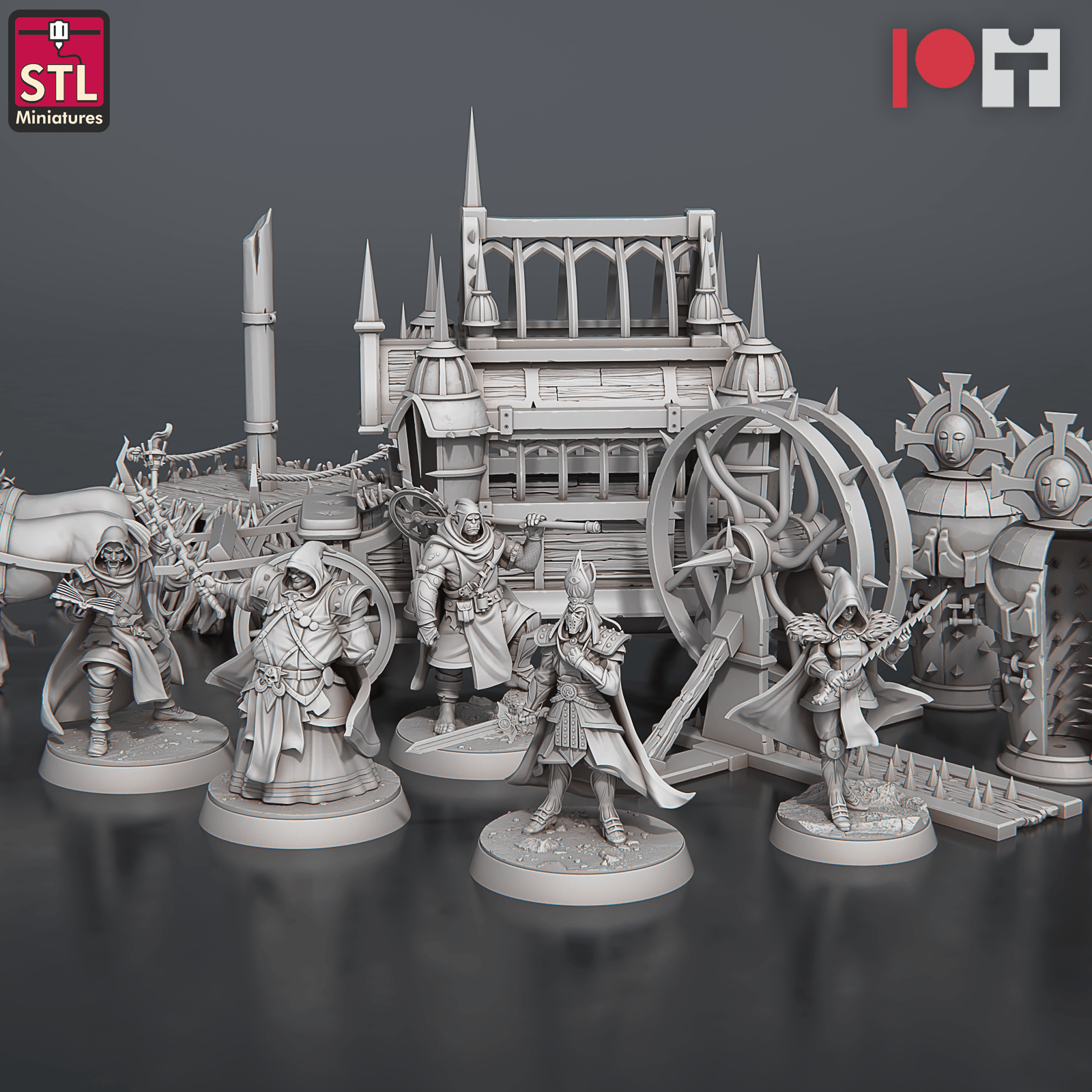 3D Printed STL Miniatures Inquisitors Set 28 - 32mm War Gaming D&D - 3D Printing Boss 