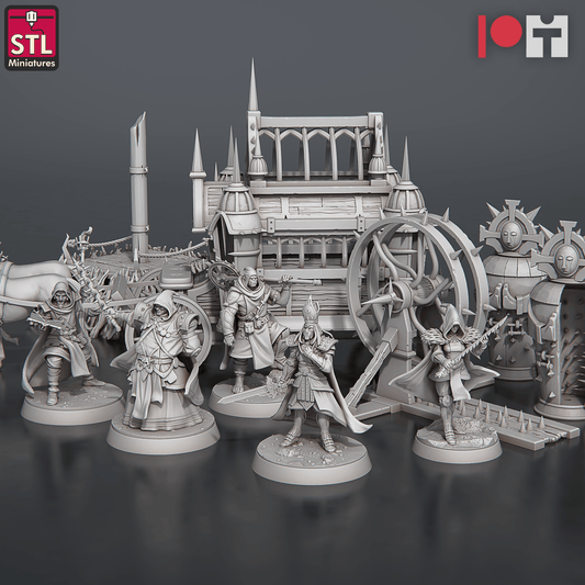 3D Printed STL Miniatures Inquisitors Set 28 - 32mm War Gaming D&D - 3D Printing Boss 