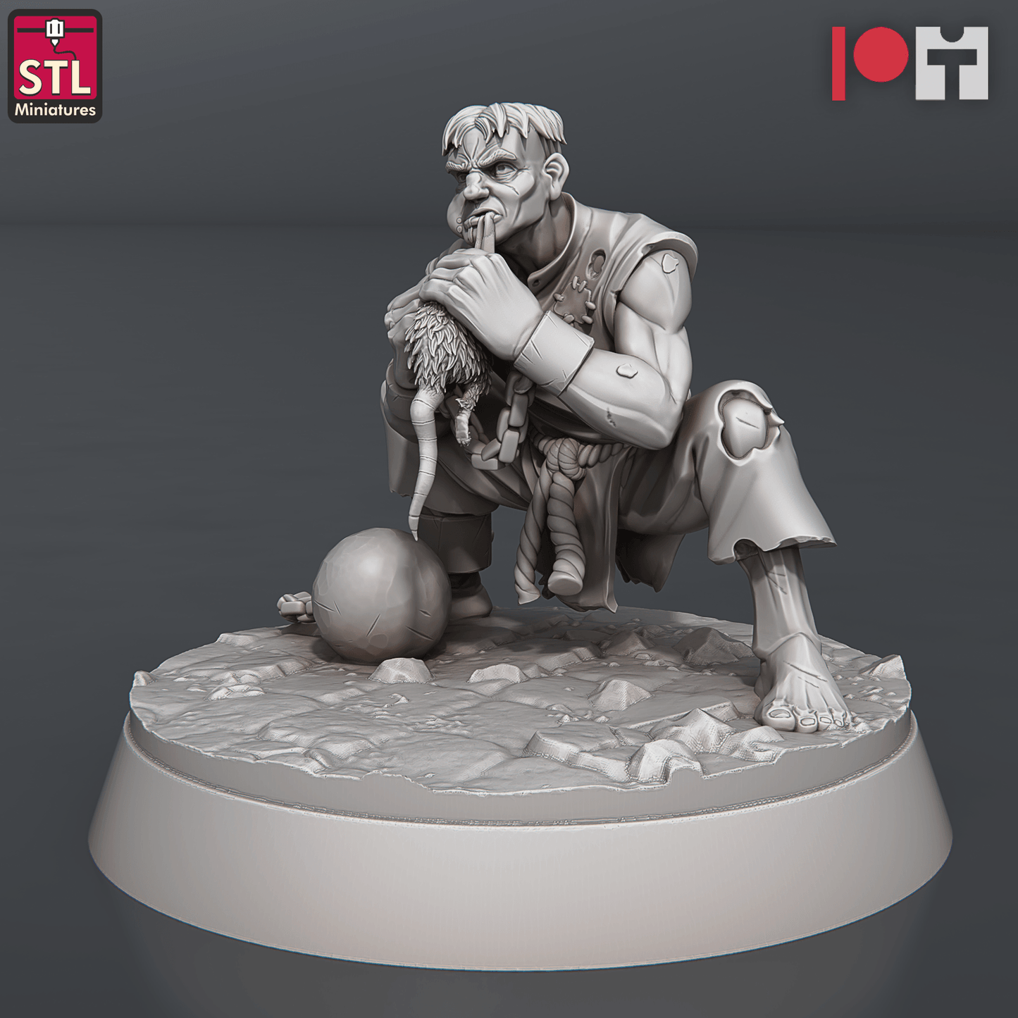 3D Printed STL Miniatures Jail Set 28 - 32mm War Gaming D&D - 3D Printing Boss 