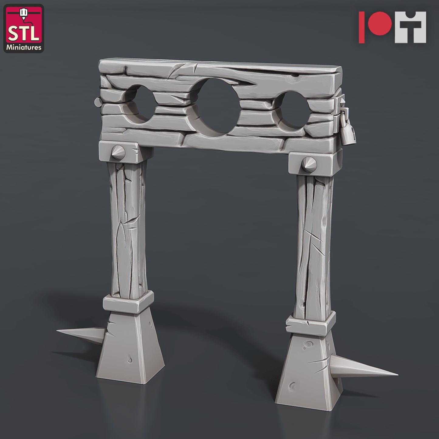 3D Printed STL Miniatures Jail Set 28 - 32mm War Gaming D&D - 3D Printing Boss 