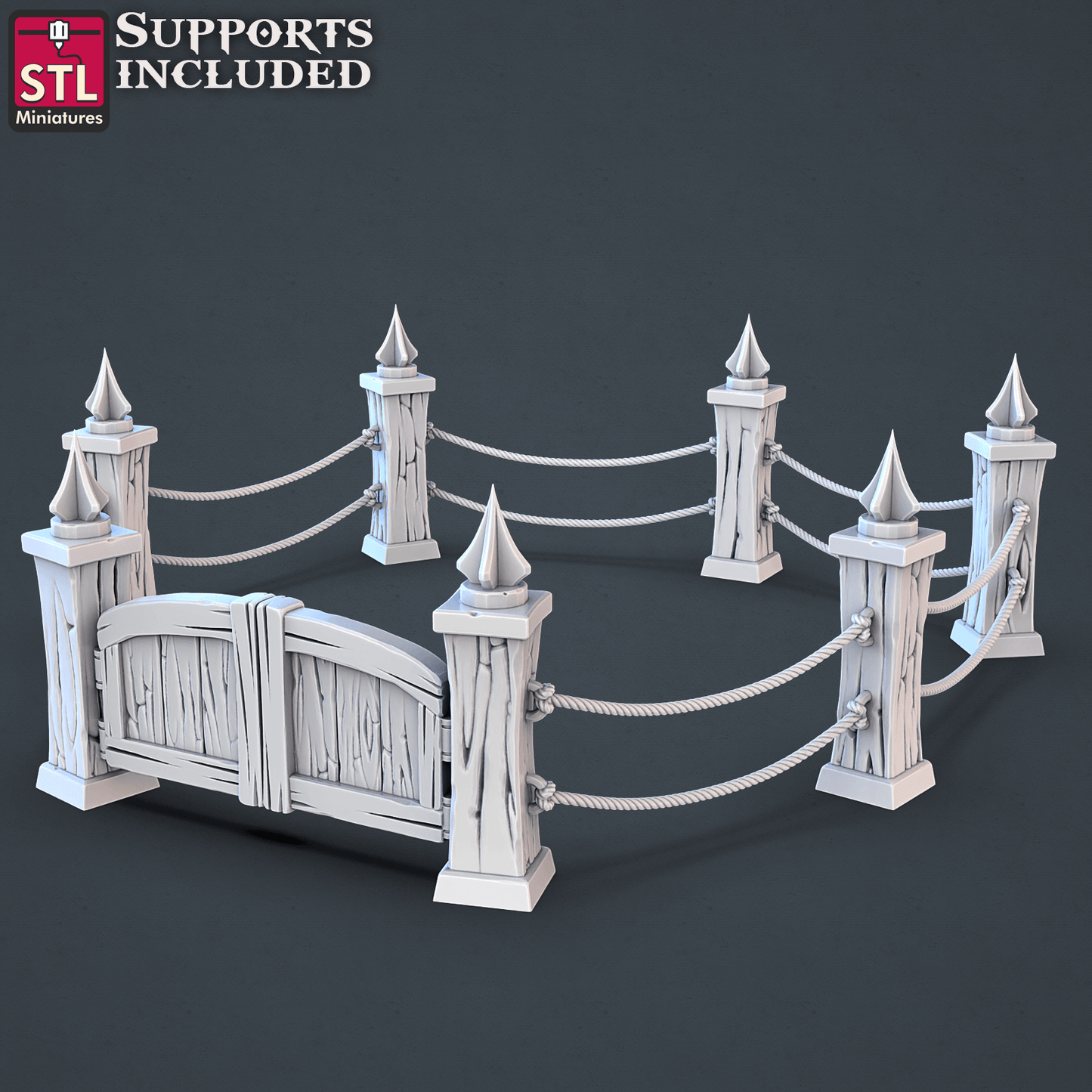 3D Printed STL Miniatures Jousting Set 28mm - 32mm War Gaming D&D - 3D Printing Boss 