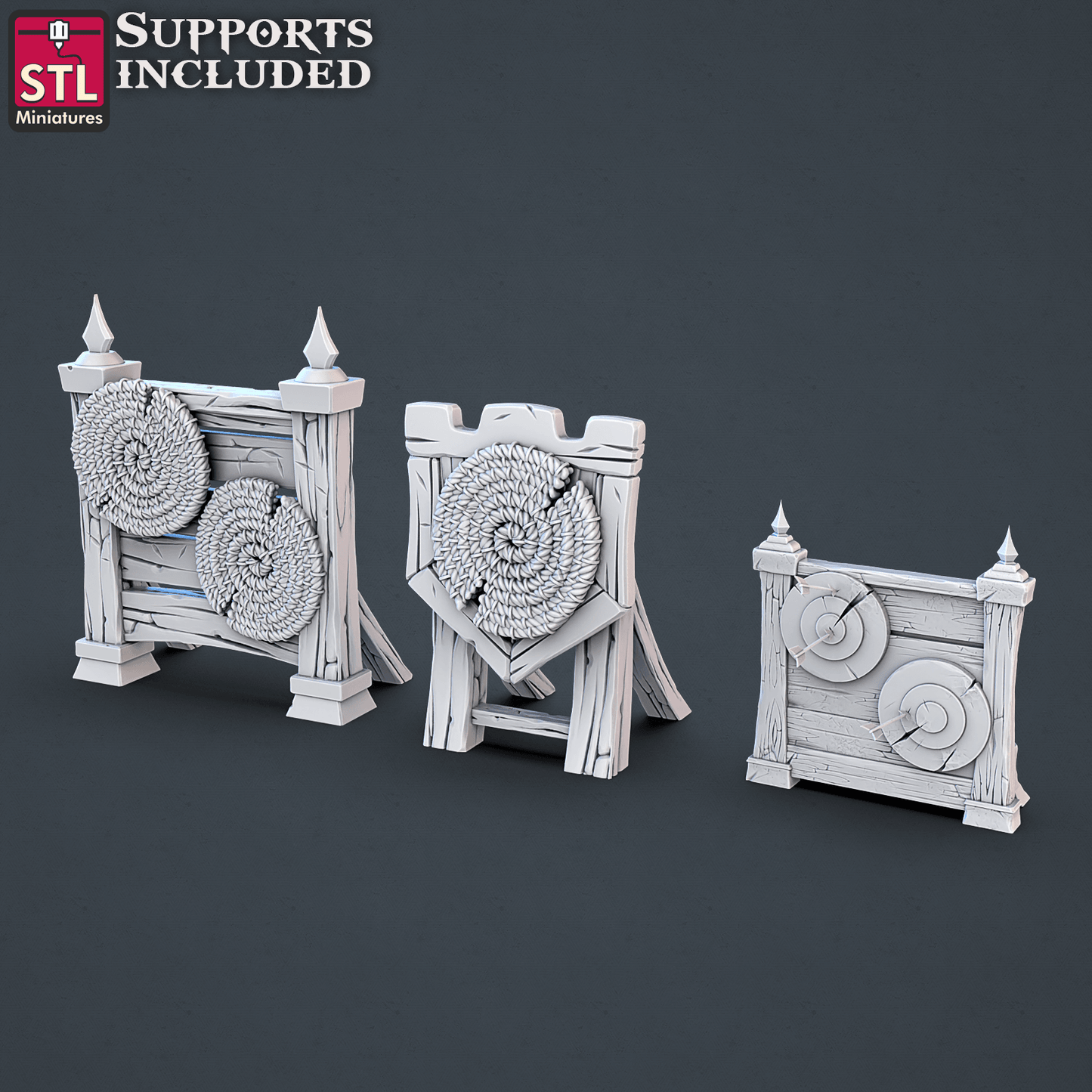 3D Printed STL Miniatures Jousting Set 28mm - 32mm War Gaming D&D - 3D Printing Boss 