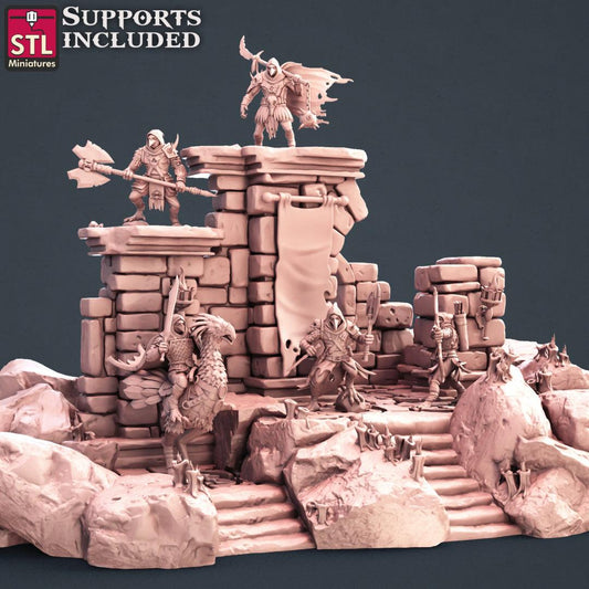 3D Printed STL Miniatures Kenku Set 28 - 32mm War Gaming D&D - 3D Printing Boss 