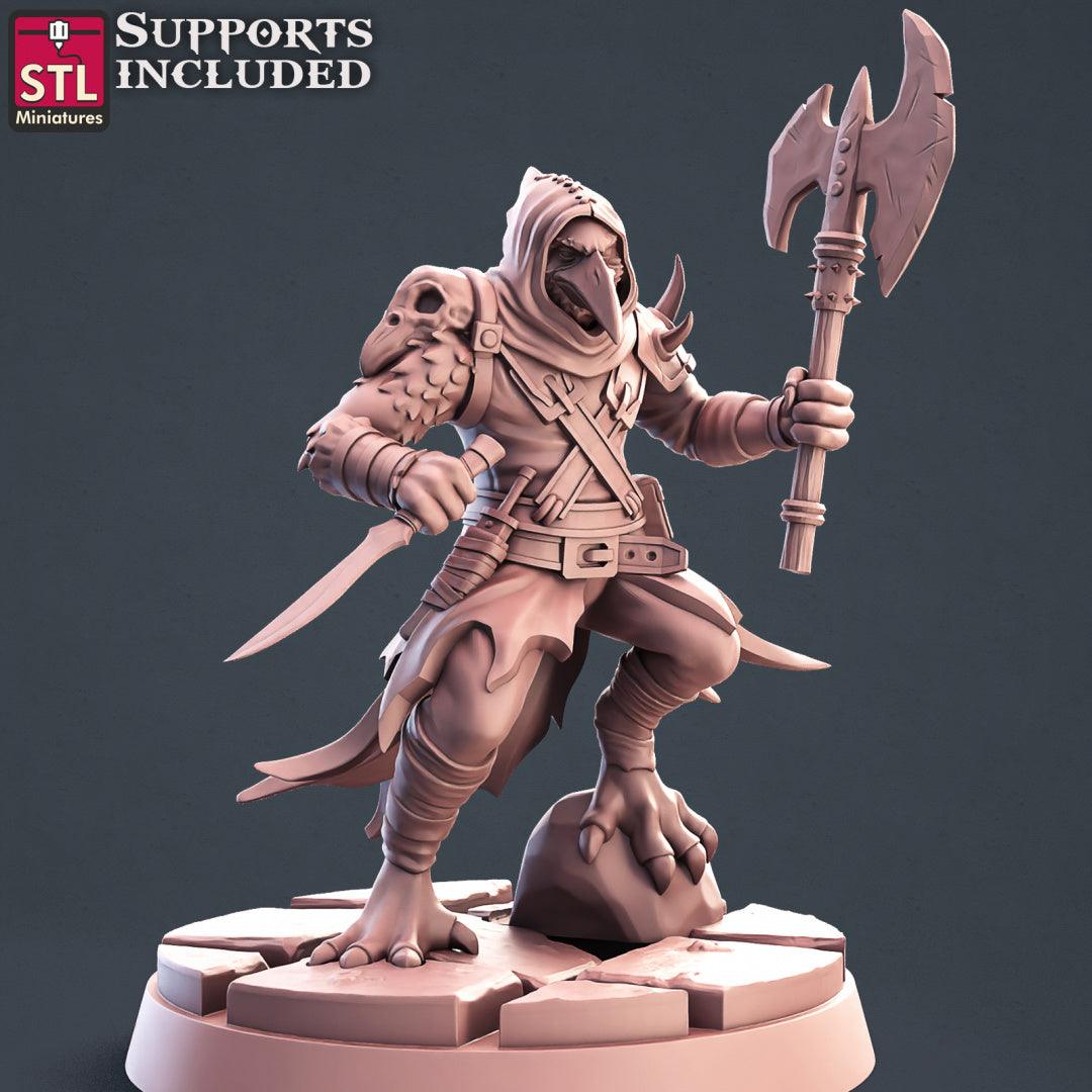 3D Printed STL Miniatures Kenku Set 28 - 32mm War Gaming D&D - 3D Printing Boss 