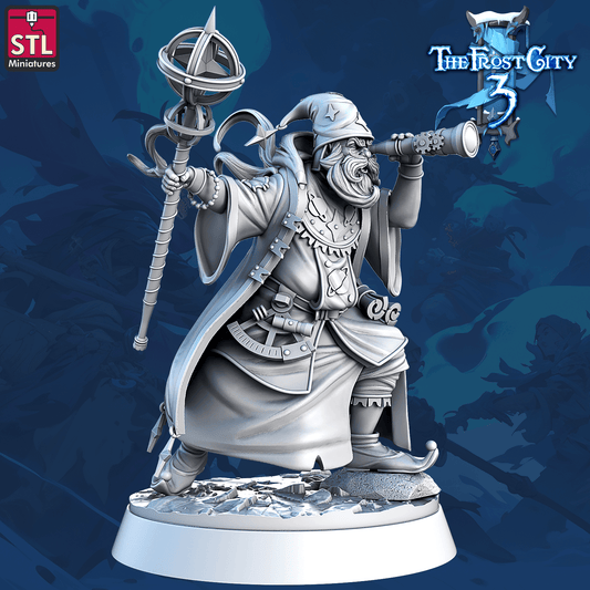 3D Printed STL Miniatures Mages Set Core Characters The Frost City 3 28 - 32mm War Gaming D&D - 3D Printing Boss 