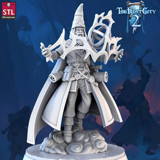 3D Printed STL Miniatures Mages The Frost City 2 28 - 32mm War Gaming D&D - 3D Printing Boss 