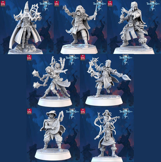 3D Printed STL Miniatures Mages The Frost City 2 28 - 32mm War Gaming D&D - 3D Printing Boss 