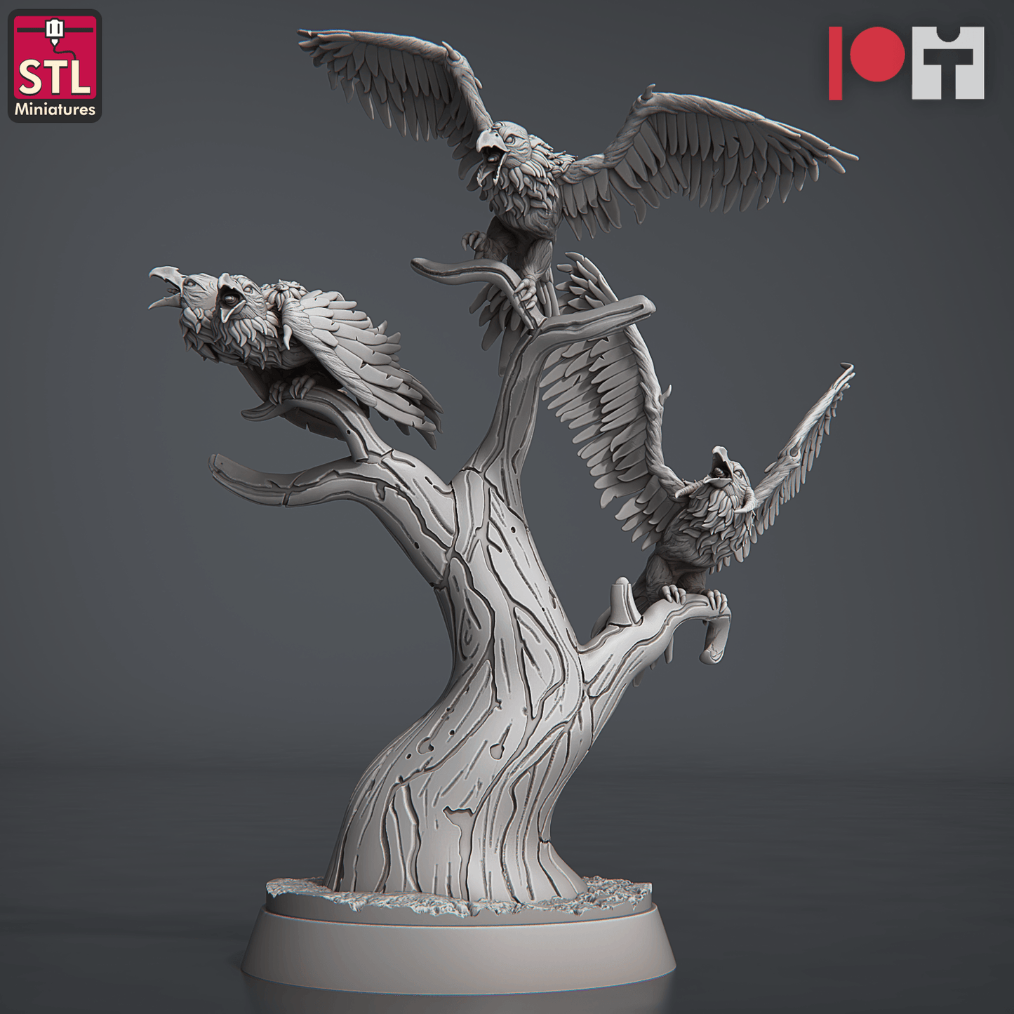 3D Printed STL Miniatures Magmites Hellcrows Set 28 - 32mm War Gaming D&D - 3D Printing Boss 