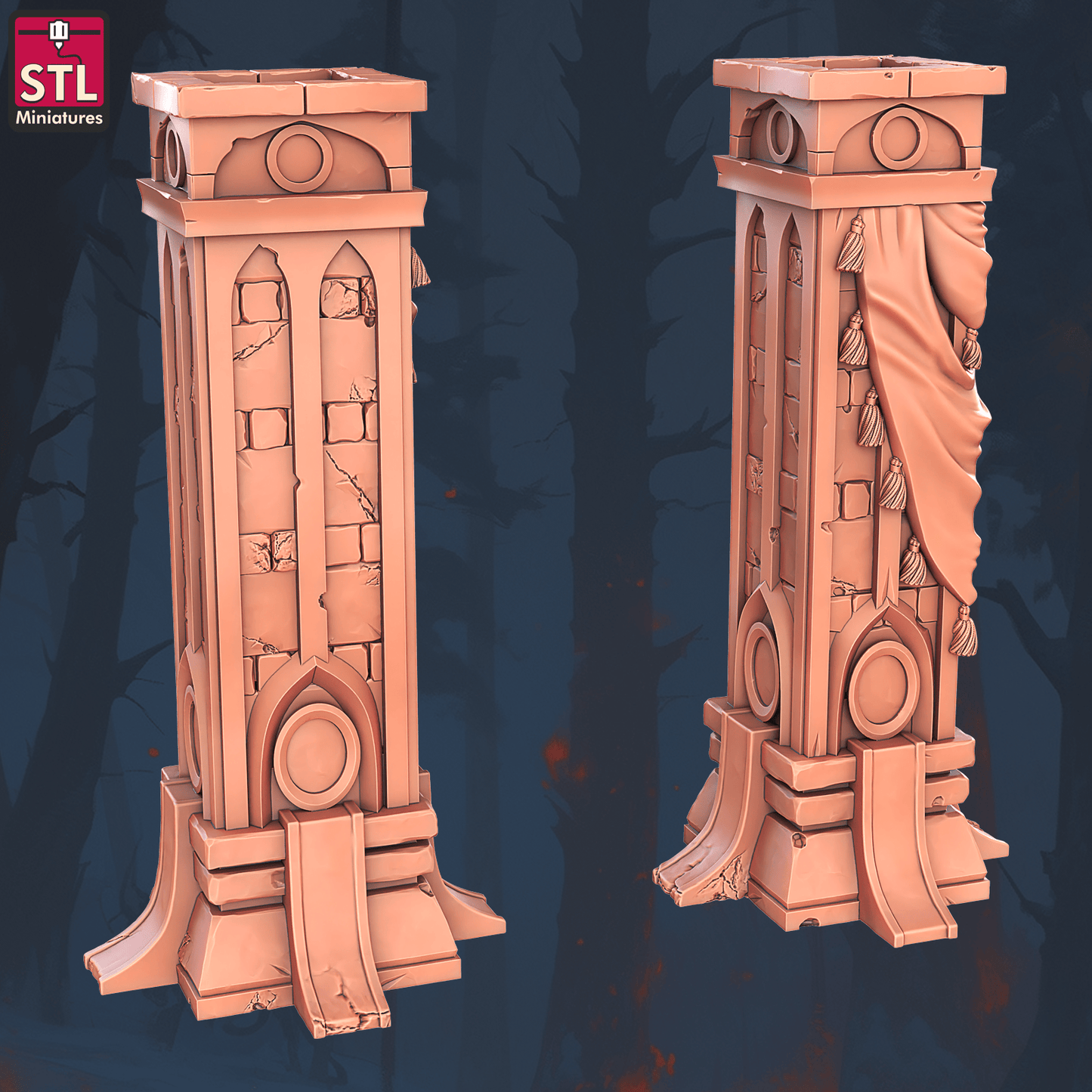 3D Printed STL Miniatures Masquerade Vetenian Carnival Set 28 - 32mm War Gaming D&D - 3D Printing Boss 