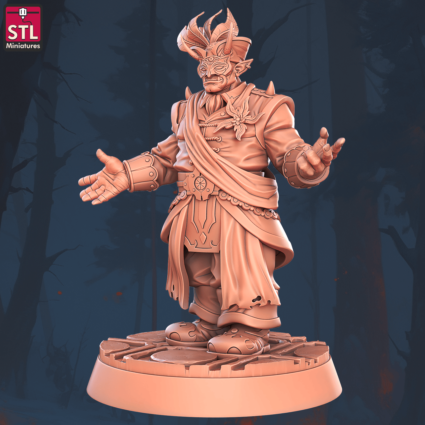 3D Printed STL Miniatures Masquerade Vetenian Carnival Set 28 - 32mm War Gaming D&D - 3D Printing Boss 