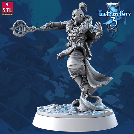 3D Printed STL Miniatures Metamage Sargosh the Changer Core Characters The Frost City 3 28 - 32mm War Gaming D&D - 3D Printing Boss 