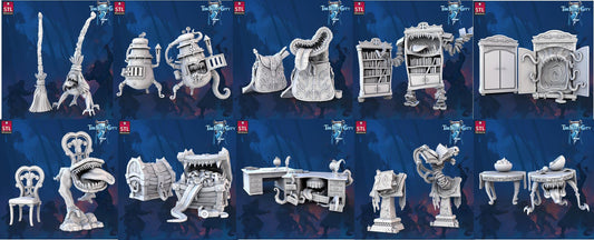 3D Printed STL Miniatures Mimics Set The Frost City 2 28 - 32mm War Gaming D&D - 3D Printing Boss 