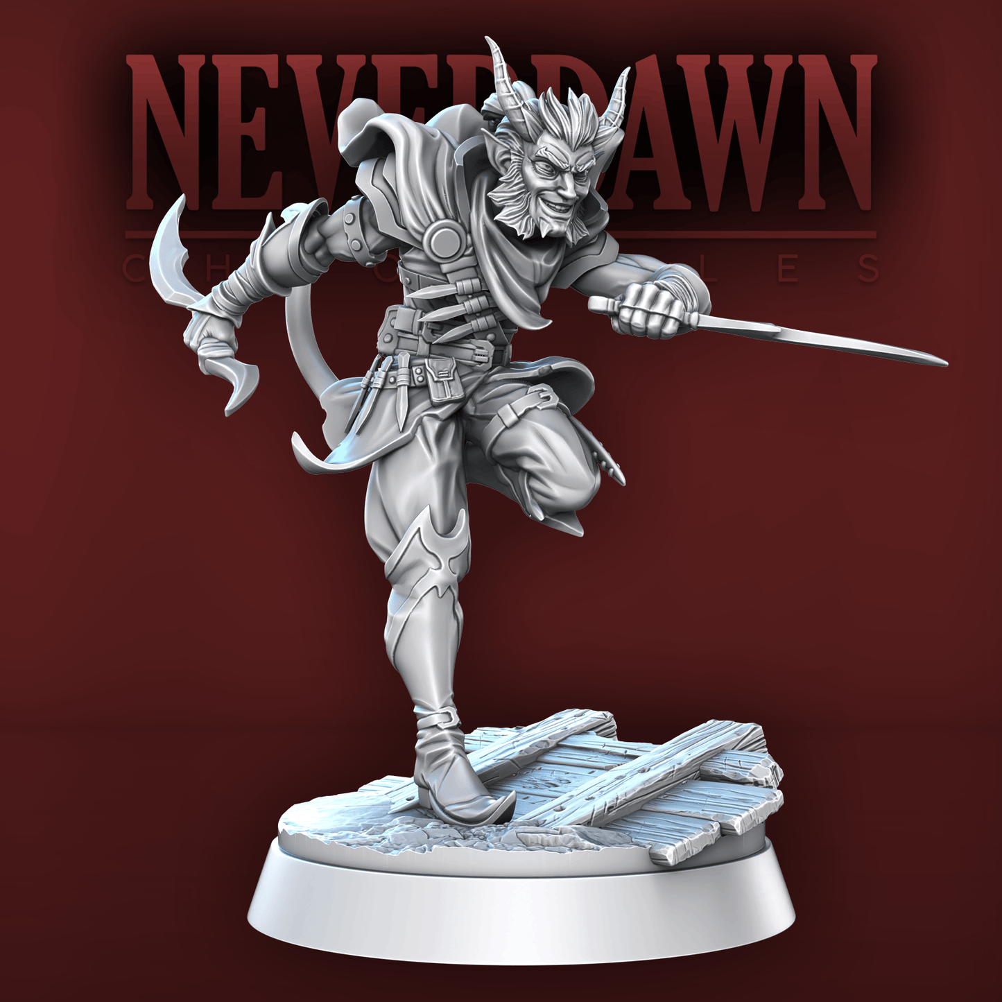 3D Printed STL Miniatures Never Dawn Shadow Stalkers 28 - 32mm War Gaming D&D - 3D Printing Boss 