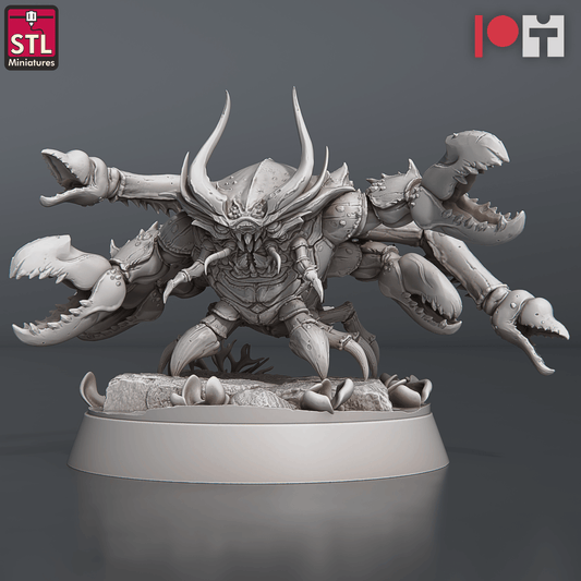 3D Printed STL Miniatures NeverDawn Dark Waters Crabs Set 28 - 32mm War Gaming D&D - 3D Printing Boss 