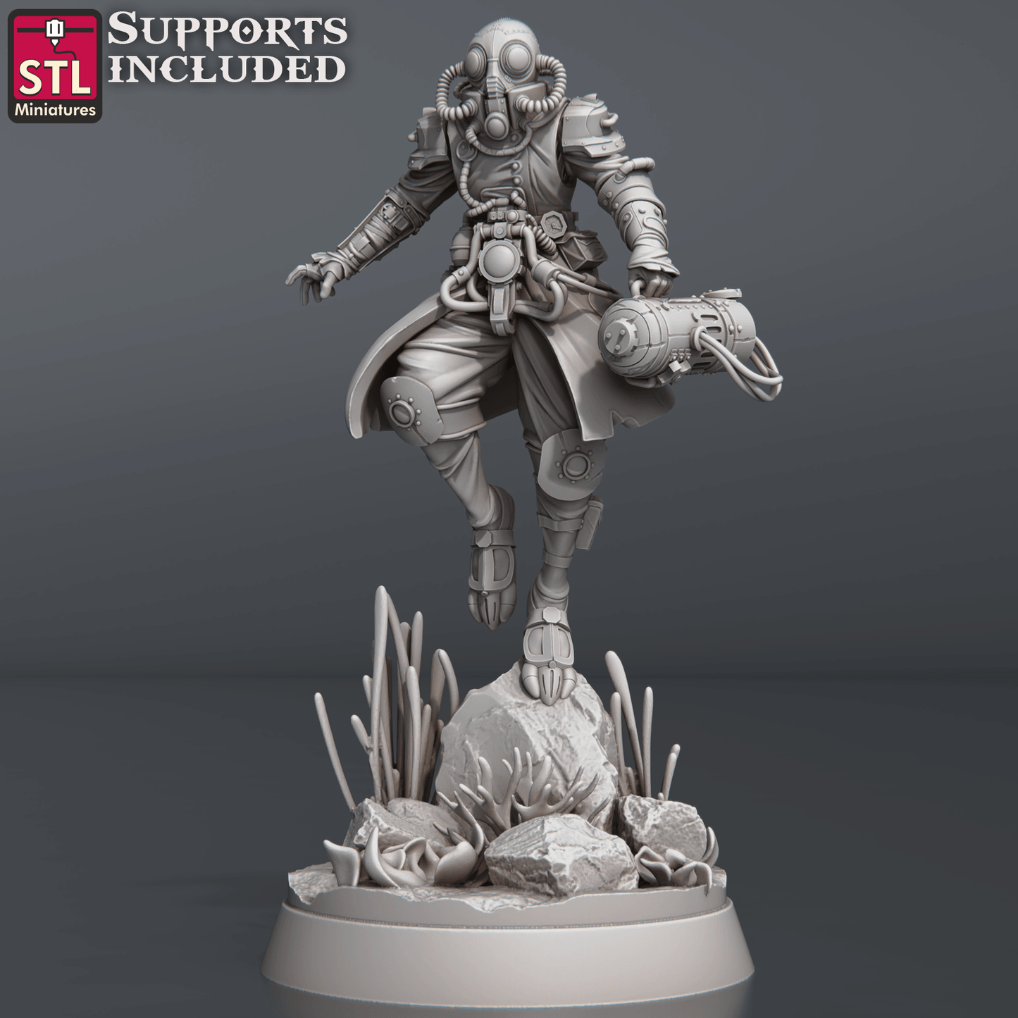 3D Printed STL Miniatures NeverDawn Dark Waters Set 28 - 32mm War Gaming D&D - 3D Printing Boss 