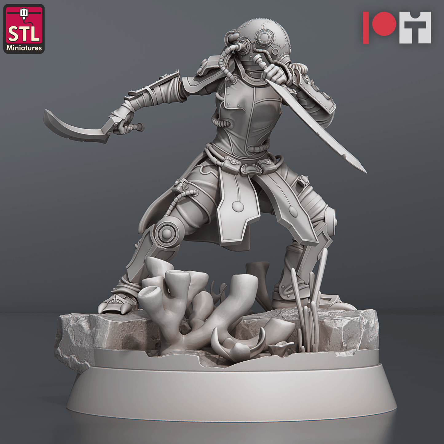 3D Printed STL Miniatures NeverDawn Deep Scout Set 28 - 32mm War Gaming D&D - 3D Printing Boss 