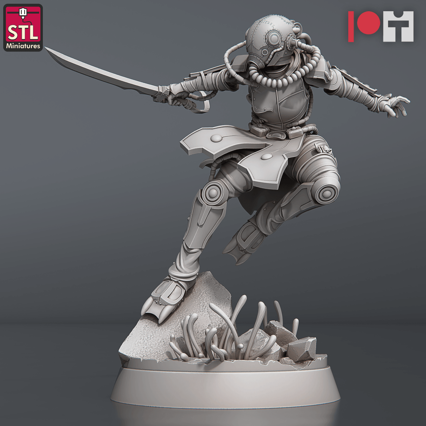 3D Printed STL Miniatures NeverDawn Deep Scout Set 28 - 32mm War Gaming D&D - 3D Printing Boss 
