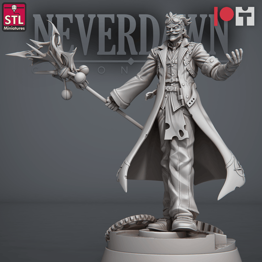 3D Printed STL Miniatures NeverDawn Stein Gang Dr. Stein 28 - 32mm War Gaming D&D - 3D Printing Boss 