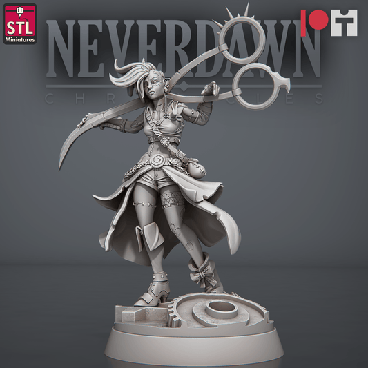 3D Printed STL Miniatures NeverDawn Stein Gang Selene the Fourth 28 - 32mm War Gaming D&D - 3D Printing Boss 