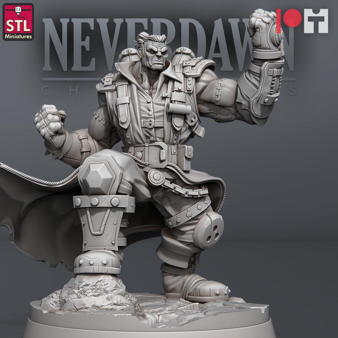 3D Printed STL Miniatures Neverdawn Stein Gang 28 - 32mm War Gaming D&D - 3D Printing Boss 