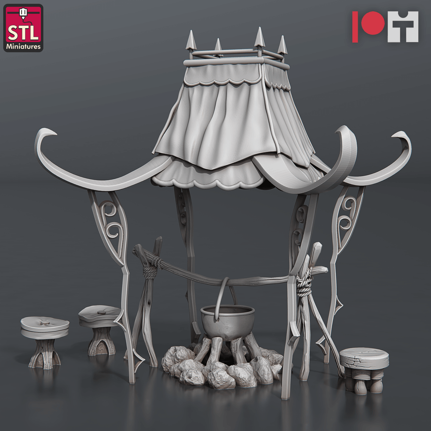 3D Printed STL Miniatures Nobles Set 28 - 32mm War Gaming D&D - 3D Printing Boss 