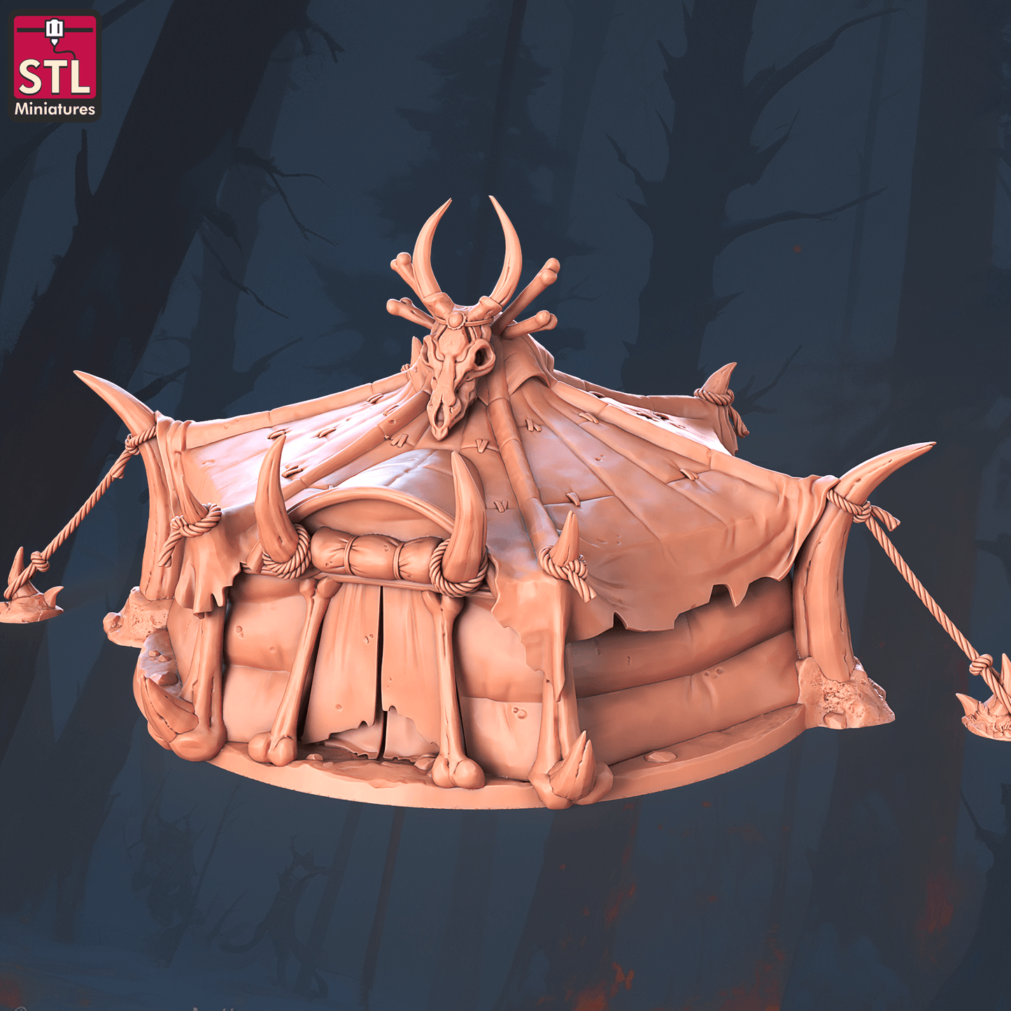 3D Printed STL Miniatures Orc Camp Set 28 - 32mm War Gaming D&D - 3D Printing Boss 
