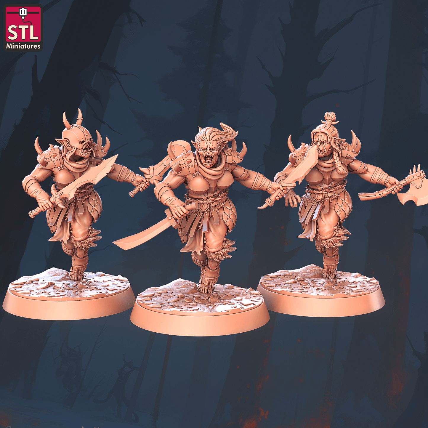 3D Printed STL Miniatures Orc Camp Set 28 - 32mm War Gaming D&D - 3D Printing Boss 